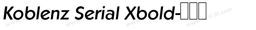 Koblenz Serial Xbold字体转换